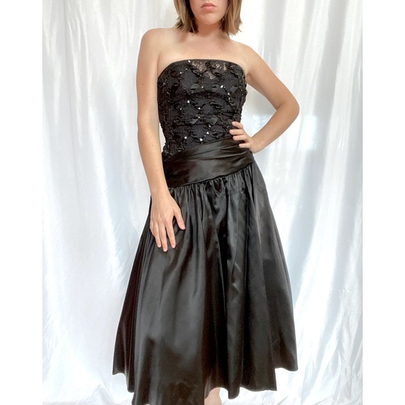 Vintage 80s Sequined Party Dress - Picture 1 of 3